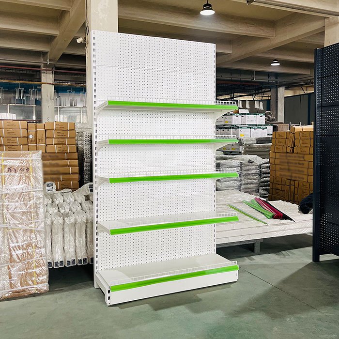 White Single Sided Retail Shelf