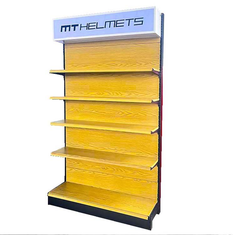 Wood Grain Lightbox Single Sided Shelf