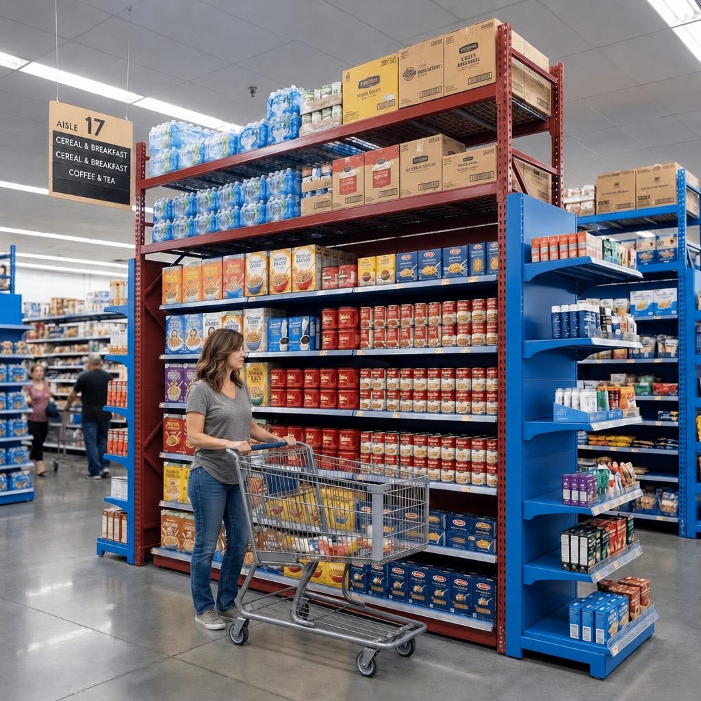 Hypermarket shelving