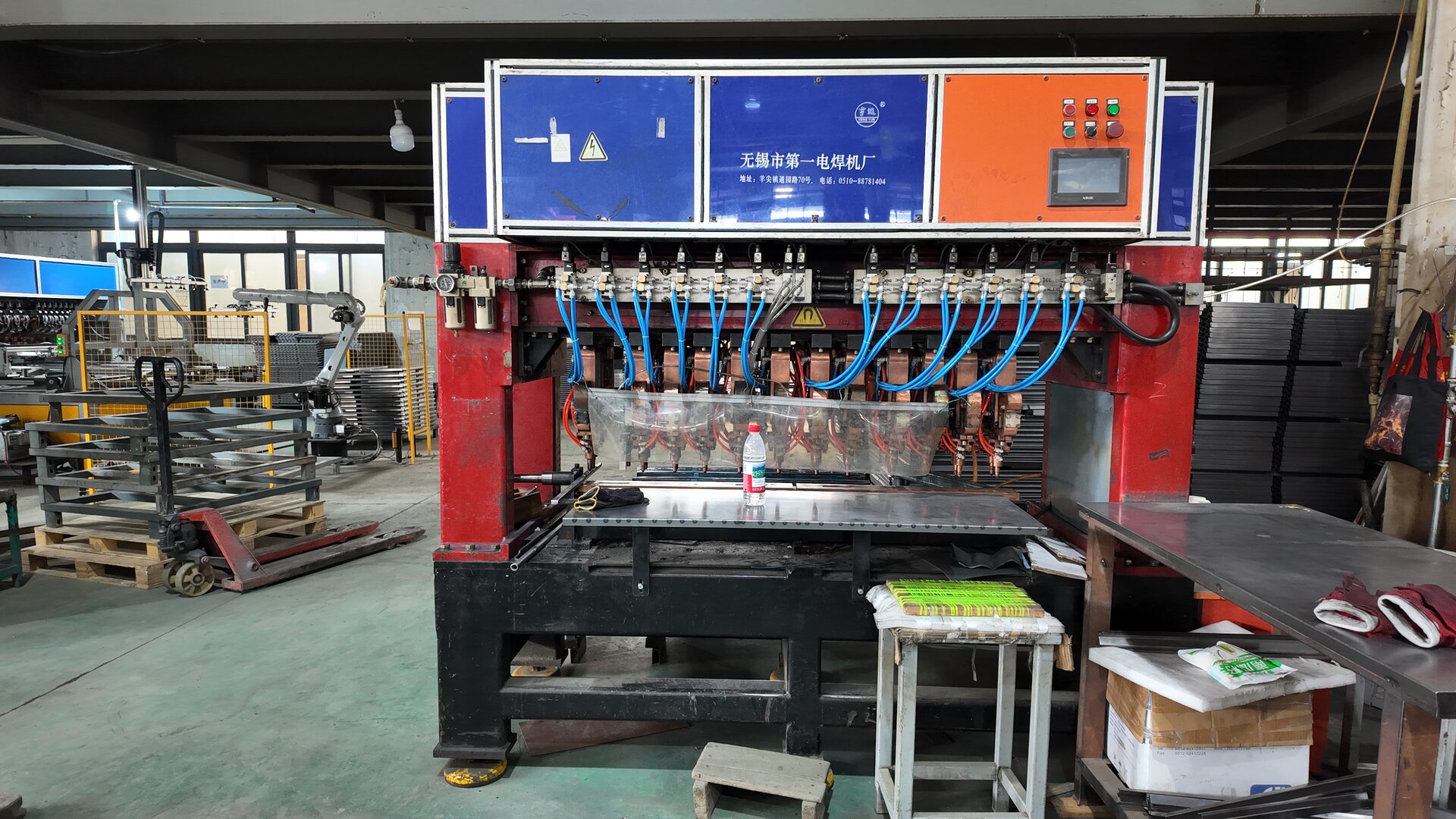 Multi-head welding production line